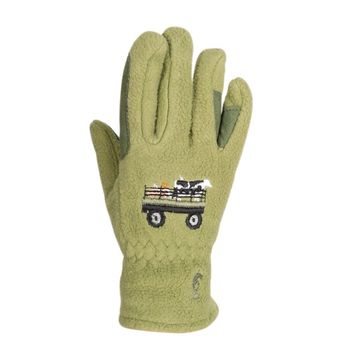 Farm Collection Fleece Gloves by Little Knight - Olive Green