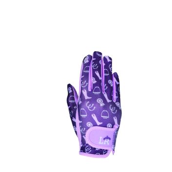 Giddy Up Gymkhana Riding Gloves by Little Rider - Purple/Lilac
