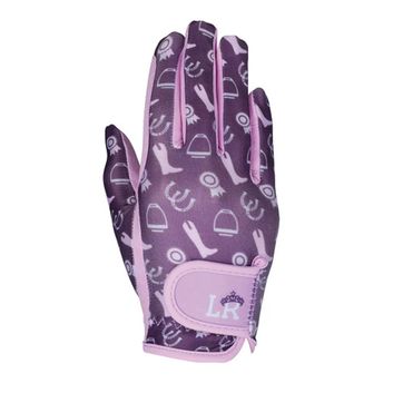 Giddy Up Gymkhana Riding Gloves by Little Rider - Purple/Lilac alternative
