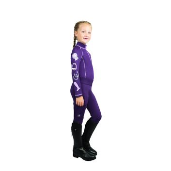 Giddy Up Gymkhana Riding Tights by Little Rider - Purple/Lilac alternative
