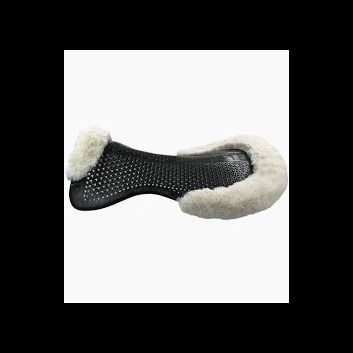 Horsena Regular Dressage Gel Pad with Rolled Edge Real Sheepskin - One Size