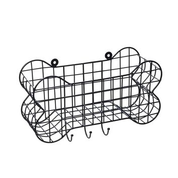 House of Paws Dog Bone Wire Storage Shelf - Black