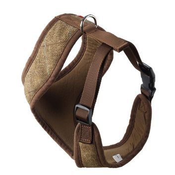 House of Paws Memory Foam Harness - Brown Tweed