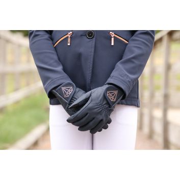 Hy Equestrian Cadiz Children’s Riding Gloves - Navy