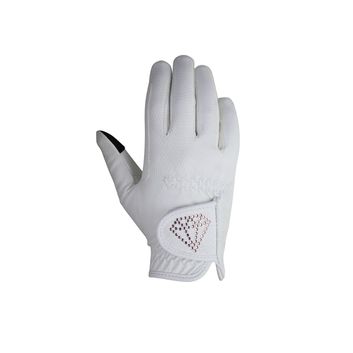 Hy Equestrian Cadiz Children’s Riding Gloves - White alternative