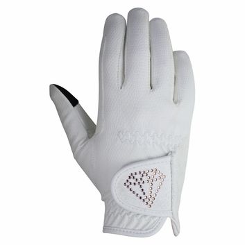 Hy Equestrian Cadiz Children’s Riding Gloves - White