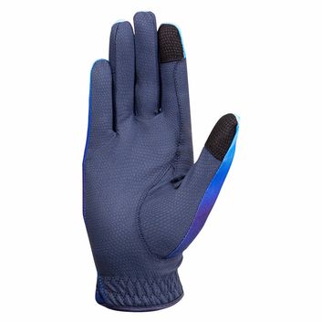 Hy Equestrian Children's Ombre Riding Gloves - Navy/Ocean alternative