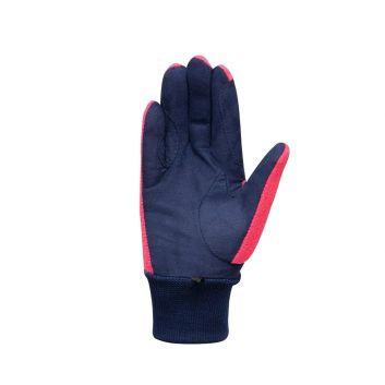 Hy Equestrian Children's Winter Two Tone Riding Gloves - Navy/Raspberry alternative