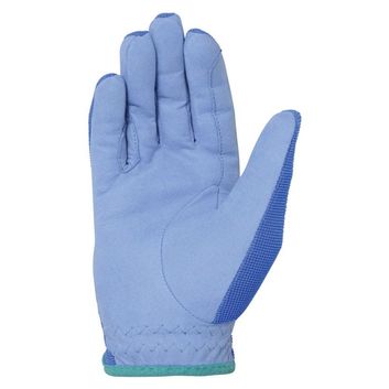 Hy Equestrian Children's Zeddy Riding Gloves - Cobalt Blue/Petrol Blue/Turquoise alternative