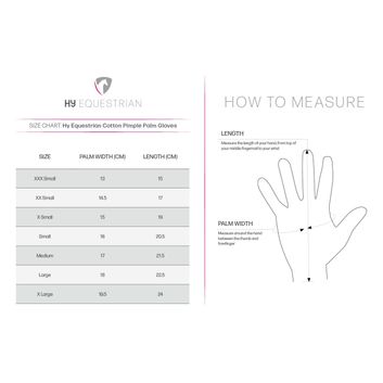Hy Equestrian Cotton Pimple Palm Gloves - Black alternative
