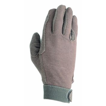 Hy Equestrian Cotton Pimple Palm Gloves - Brown