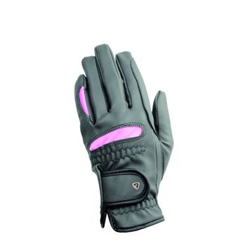 Hy Equestrian Lightweight Riding Gloves - Black/Pink