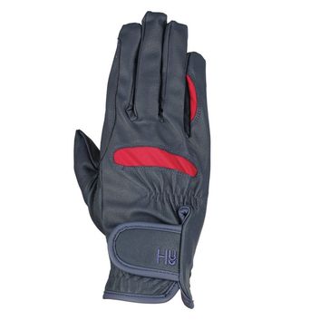 Hy Equestrian Lightweight Riding Gloves - Navy/Burgundy
