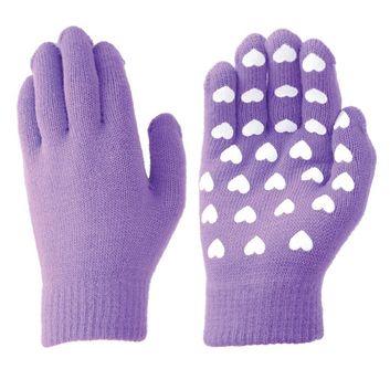 Hy Equestrian Magic Patterned Gloves - Purple with Hearts