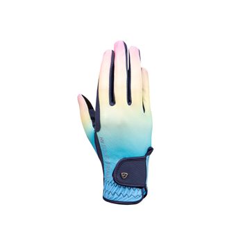 Hy Equestrian Ombre Riding Gloves - Navy/Pastel