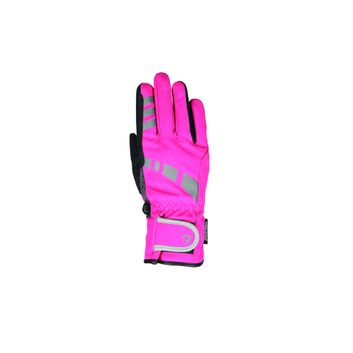 Hy Equestrian Reflective Waterproof Multipurpose Gloves - Hot Pink/Grey