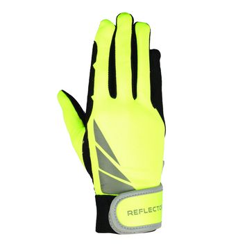 Hy Equestrian Reflector Riding Gloves - Yellow