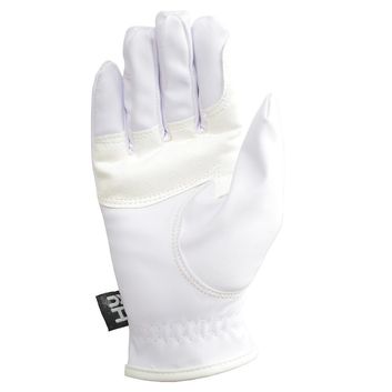Hy Equestrian Synthetic Leather Riding Gloves - White alternative