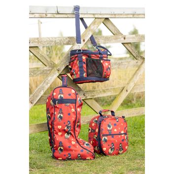 Hy Equestrian Thelwell Collection Balancing Act Grooming Bag - Red/Navy alternative