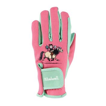 Hy Equestrian Thelwell Collection Trophy Gloves - Mint/Pink