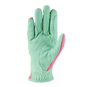 Hy Equestrian Thelwell Collection Trophy Gloves - Mint/Pink alternative