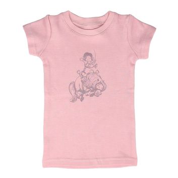 Hy Equestrian Thelwell Mini Tots T-Shirt - Pastel Pink