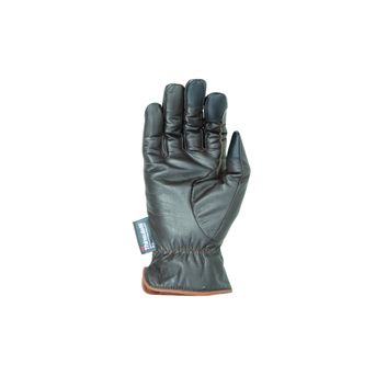 Hy Equestrian Thinsulate™ Leather Winter Riding Gloves - Dark Brown/Tan Stitch alternative