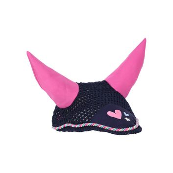 I Love My Pony Collection Fly Veil by Little Rider - Navy/Pink/Teal