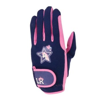 I Love My Pony Collection Gloves by Little Rider - Navy/Pink