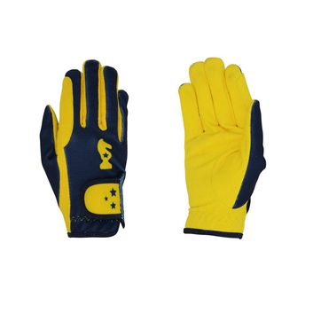Lancelot Children’s Riding Gloves by Little Knight - Yellow/Navy