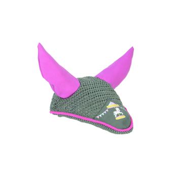 Merry Go Round Fly Veil by Little Rider - Grey/Pink