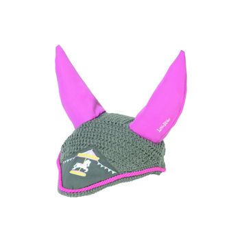 Merry Go Round Fly Veil by Little Rider - Grey/Pink alternative