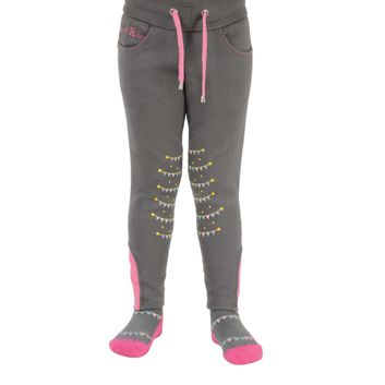 Merry Go Round Pull On Jodhpurs by Little Rider - Grey/Pink