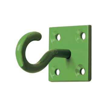 Perry Equestrian Chain Hook on Plate - Green