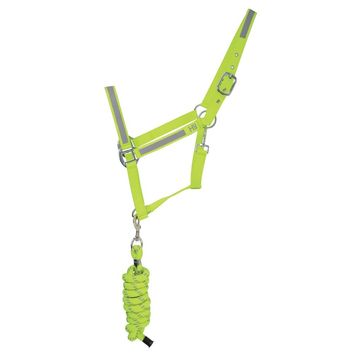 Reflector Head Collar &amp; Lead Rope by Hy Equestrian - Yellow