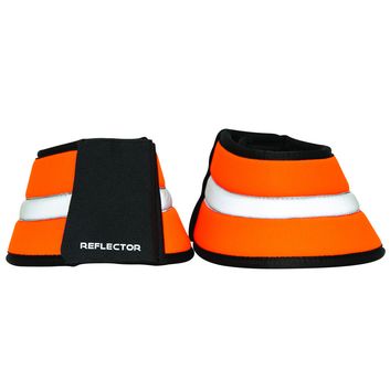 Reflector Over Reach Boots by Hy Equestrian - Orange