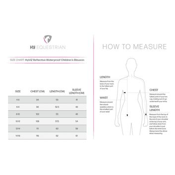 Reflector Reflective Waterproof Children's Blouson by Hy Equestrian - Yellow alternative