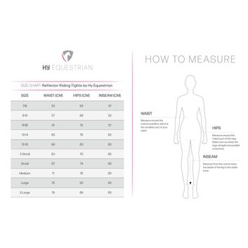 Reflector Riding Tights by Hy Equestrian - Pink alternative