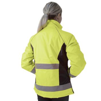 Reflector Waterproof Riding Jacket by Hy Equestrian - Yellow/Black alternative