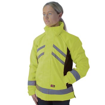 Reflector Waterproof Riding Jacket by Hy Equestrian - Yellow/Black alternative