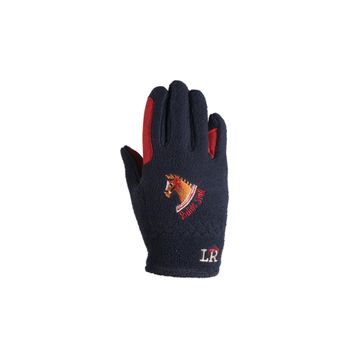Riding Star Collection Fleece Riding Gloves by Little Rider - Navy/Burgundy