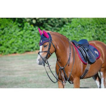 Riding Star Collection Fly Veil by Little Rider - Navy/Burgundy alternative