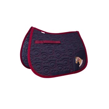 Riding Star Collection Saddle Pad by Little Rider - Navy/Burgundy alternative