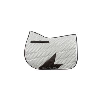Silva Flash Reflective Saddle Pad by Hy Equestrian - Black/Reflective Silver