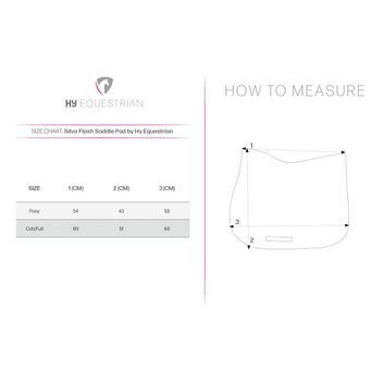 Silva Flash Reflective Saddle Pad by Hy Equestrian - Black/Reflective Silver alternative