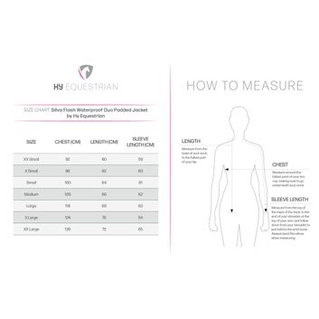 Silva Flash Waterproof Duo Padded Jacket by Hy Equestrian - Black/Reflective Silver alternative