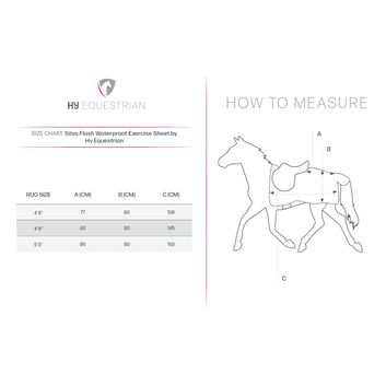 Silva Flash Waterproof Exercise Sheet by Hy Equestrian - Black/Reflective Silver alternative