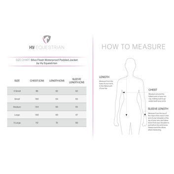 Silva Flash Waterproof Padded Jacket by Hy Equestrian - Black/Reflective Silver alternative