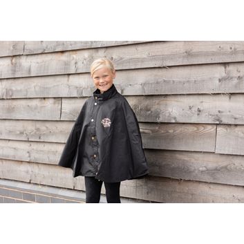 Supreme Products Active Junior Show Rider Rain Cape - Black/Gold