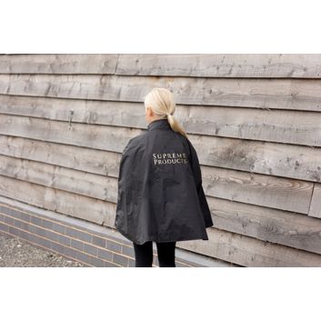 Supreme Products Active Junior Show Rider Rain Cape - Black/Gold alternative